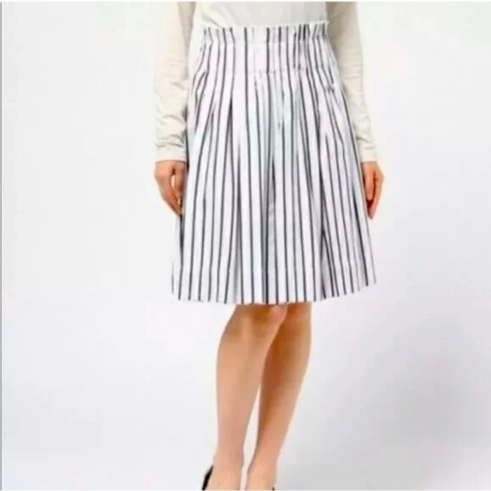 KATE SPADE New York Broome Street Stripe Skirt, White/Blue, Size 2